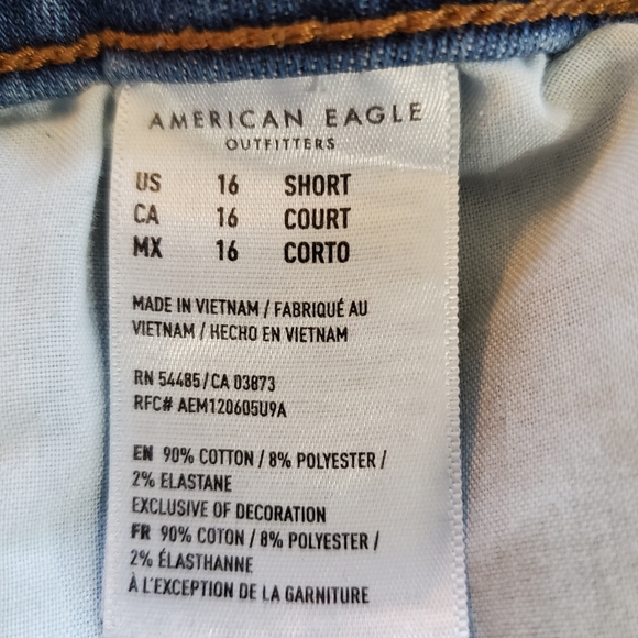 American Eagle Cropped Jeggings Destroyed size 16 SHORT - Picture 5 of 16